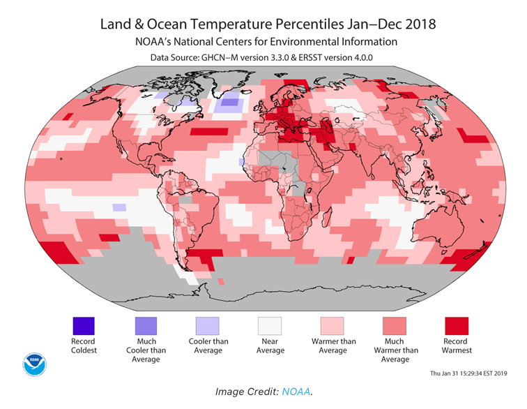 2018, el 4o año más caliente de la historia
