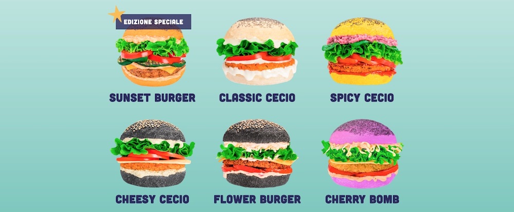 Colorful Flower Burger
