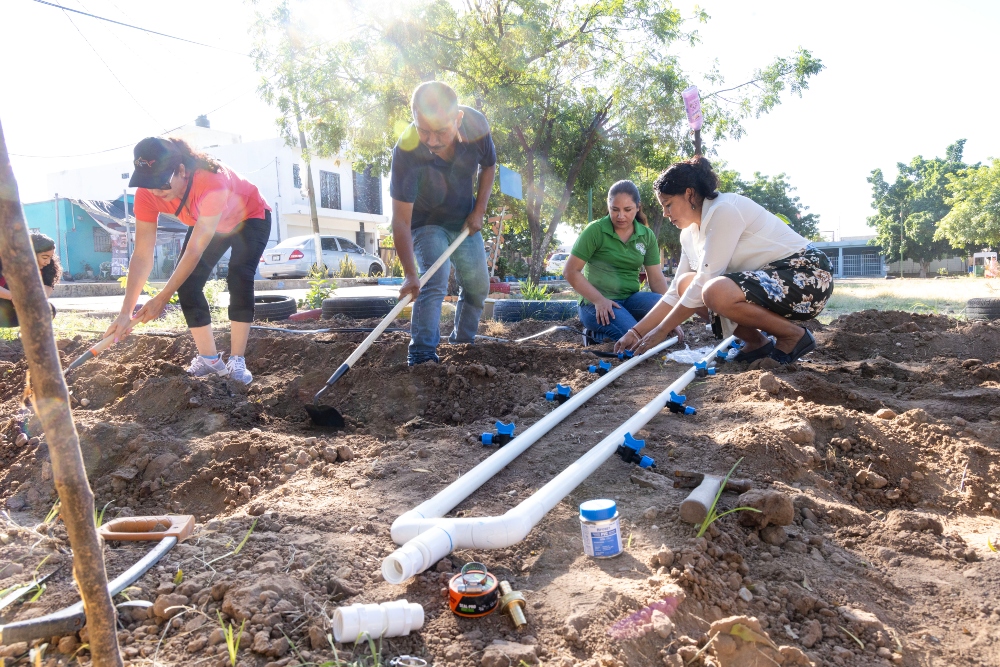 huertos autosostenibles en parques de Culiacán