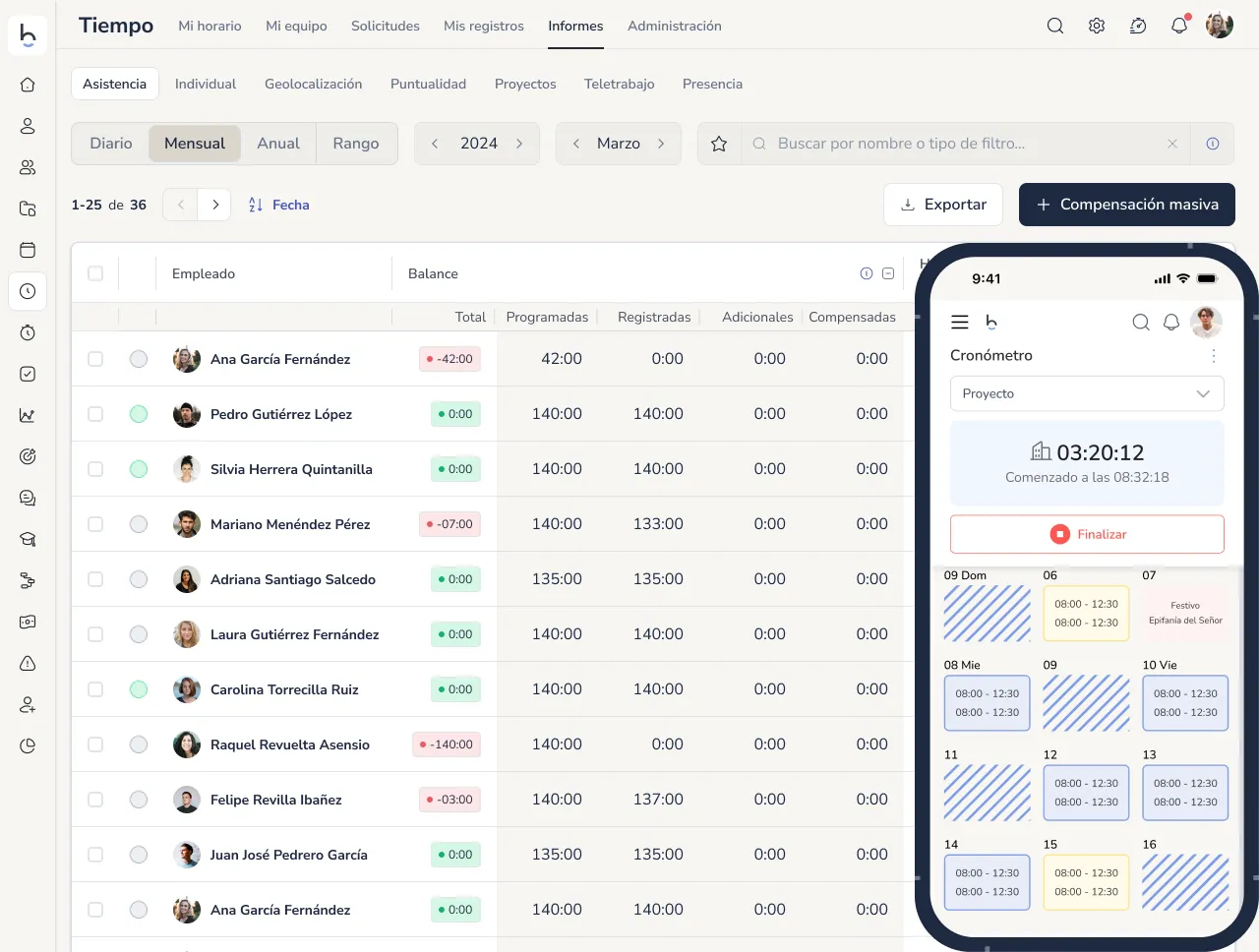 Software control horas trabajadas