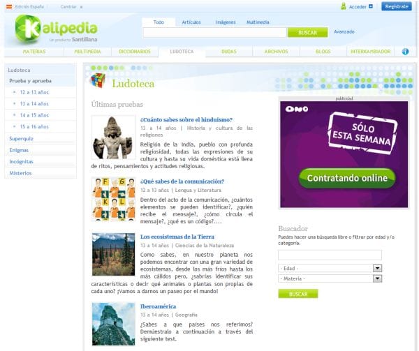 Exámenes en Kalipedia
