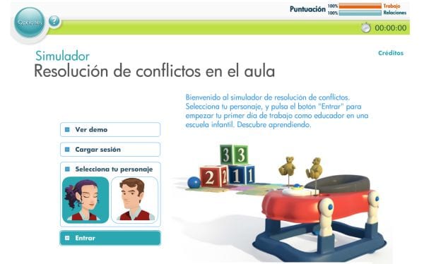 Simulador de resolución de conflictos en el aula
