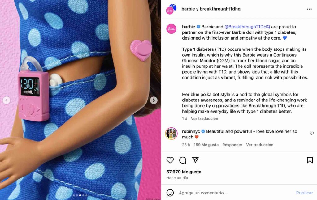 Barbie con diabetes tipo 1
