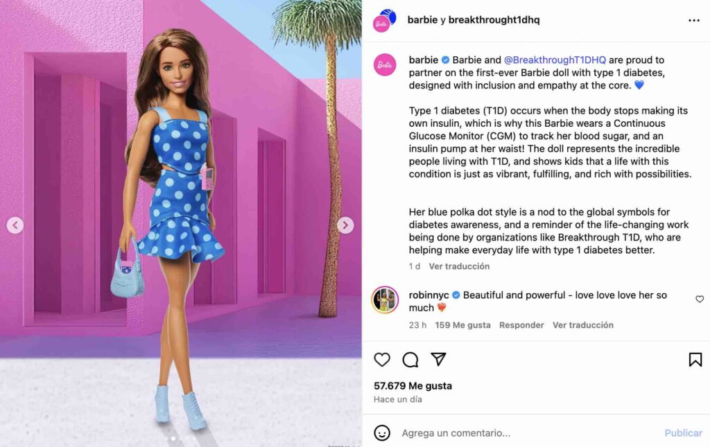 Barbie con diabetes tipo 1