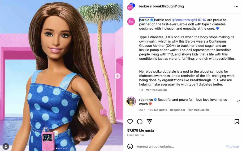 Barbie con diabetes tipo 1