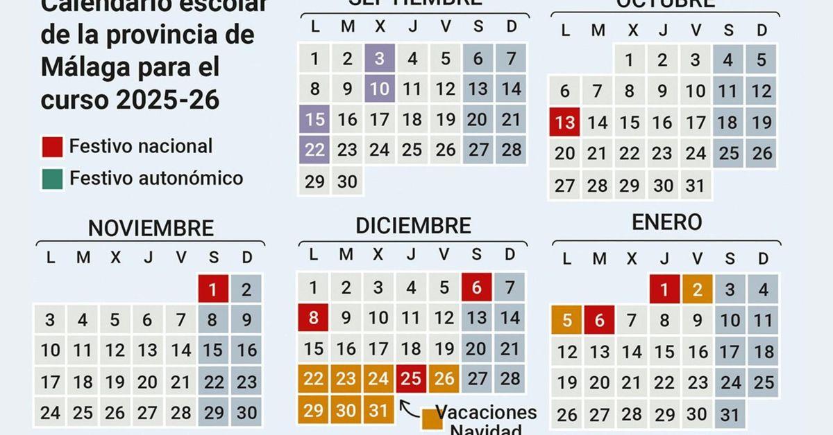 Fechas clave del calendario escolar