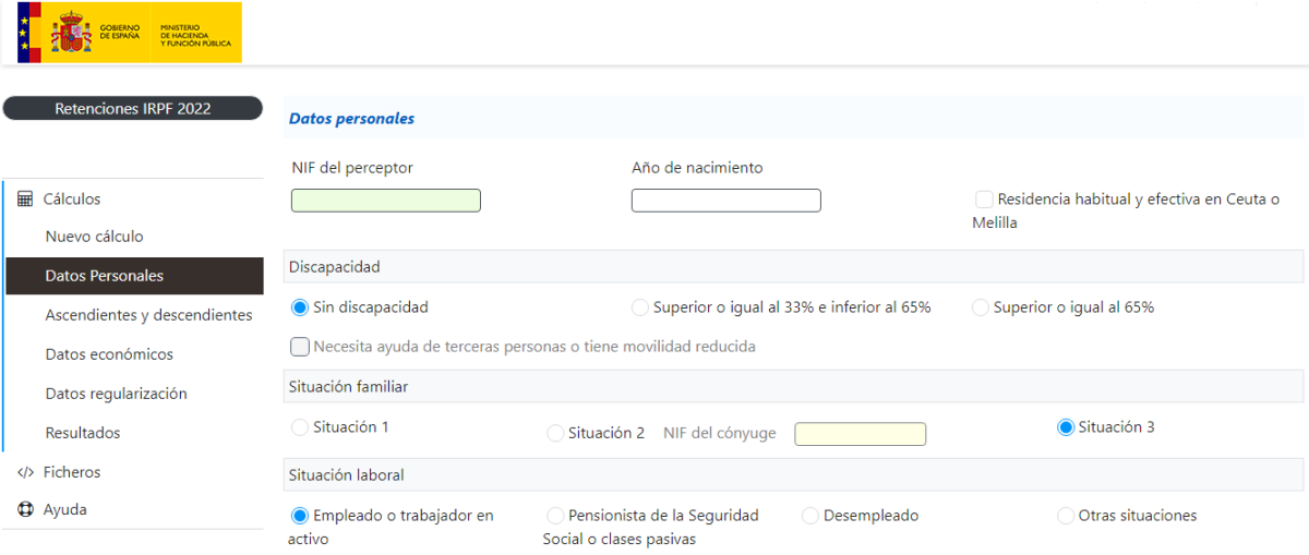 tipo de retención IRPF