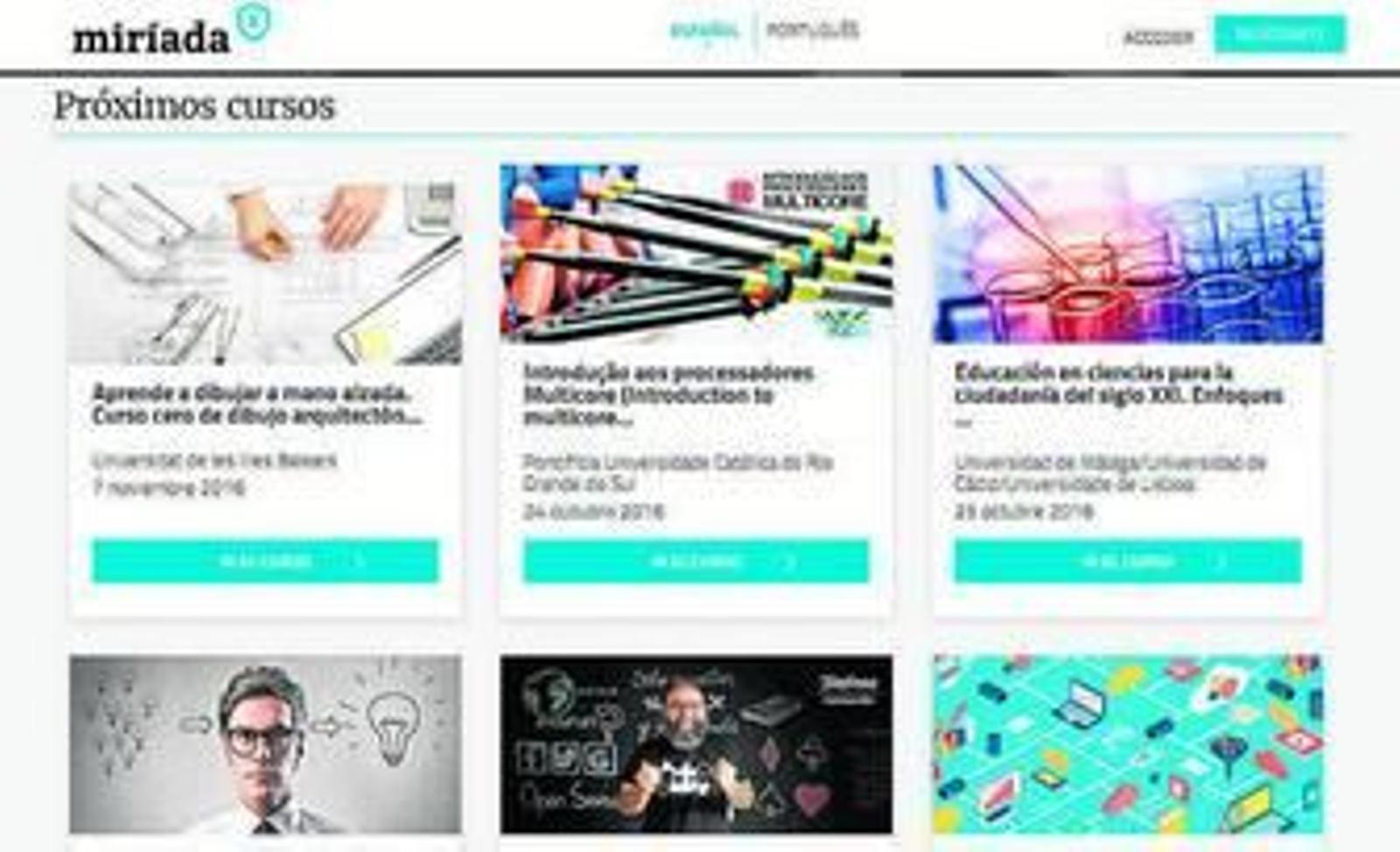 Oferta de cursos Miríada X