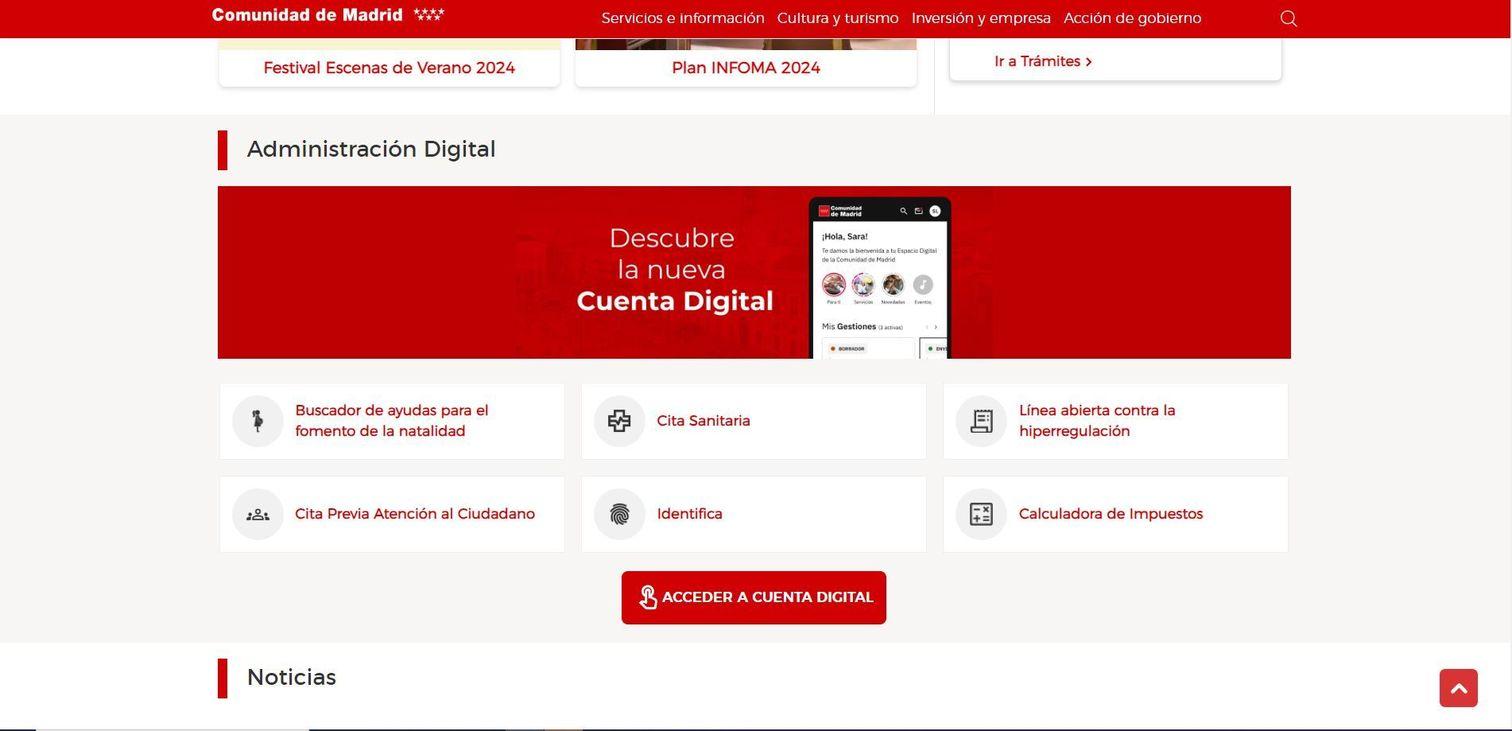 Administración digital Comunidad de Madrid