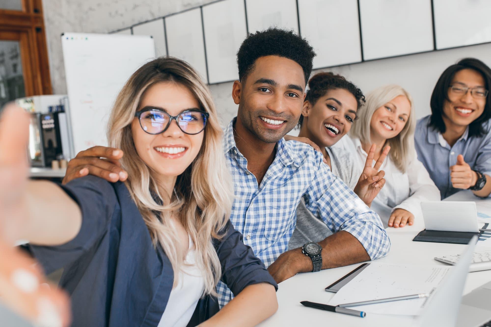 Alumnos en academia de idiomas