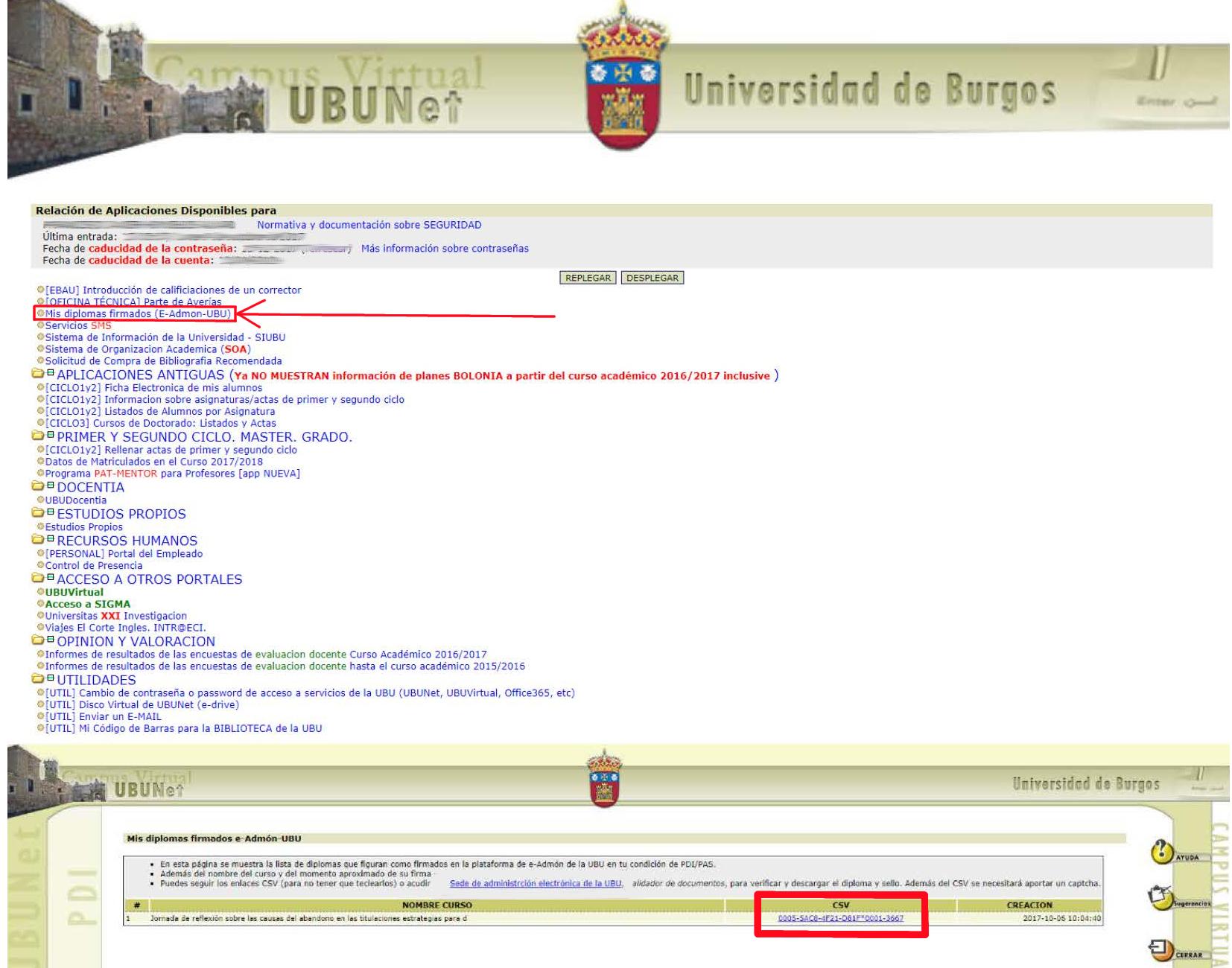 Sede electrónica Universidad de Burgos