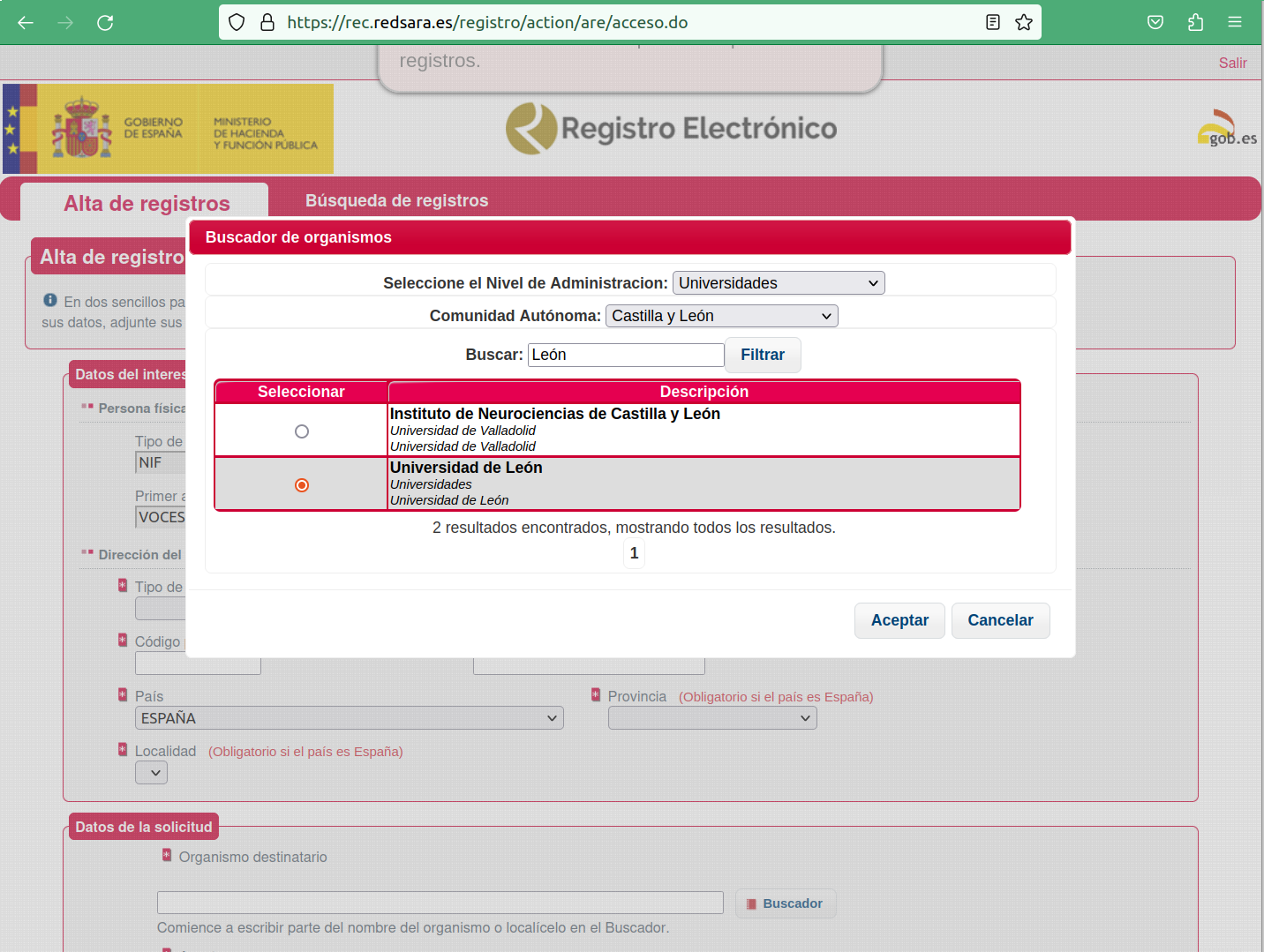 Anuncios en tablón electrónico universitario
