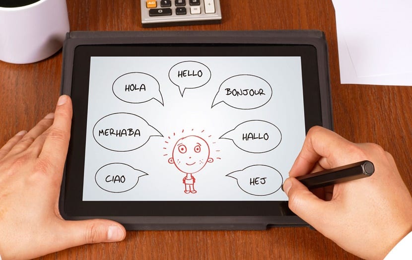 aprender un nuevo idioma tablet