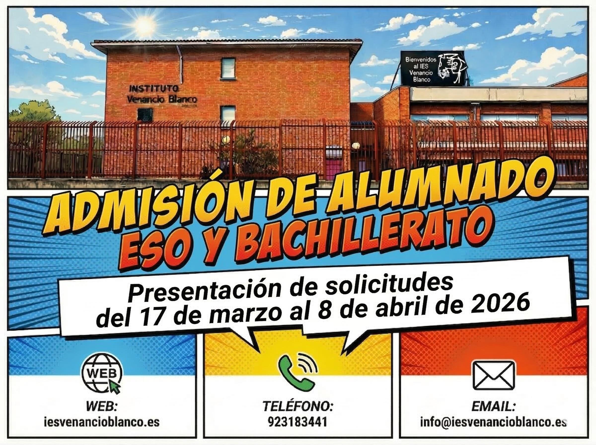 Normativa de admisión en ESO y Bachillerato
