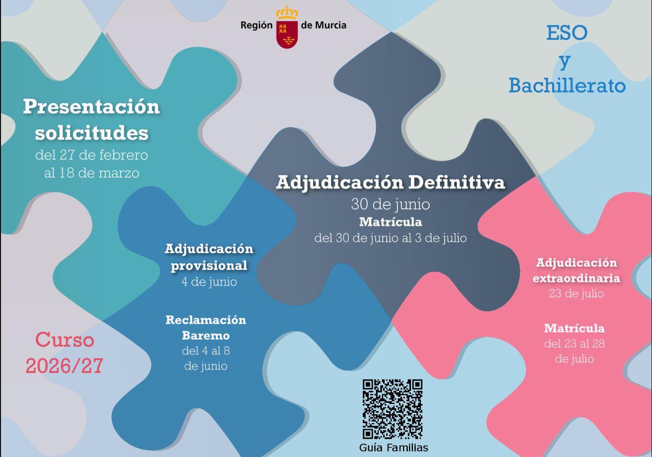 Proceso de admisión en ESO y Bachillerato