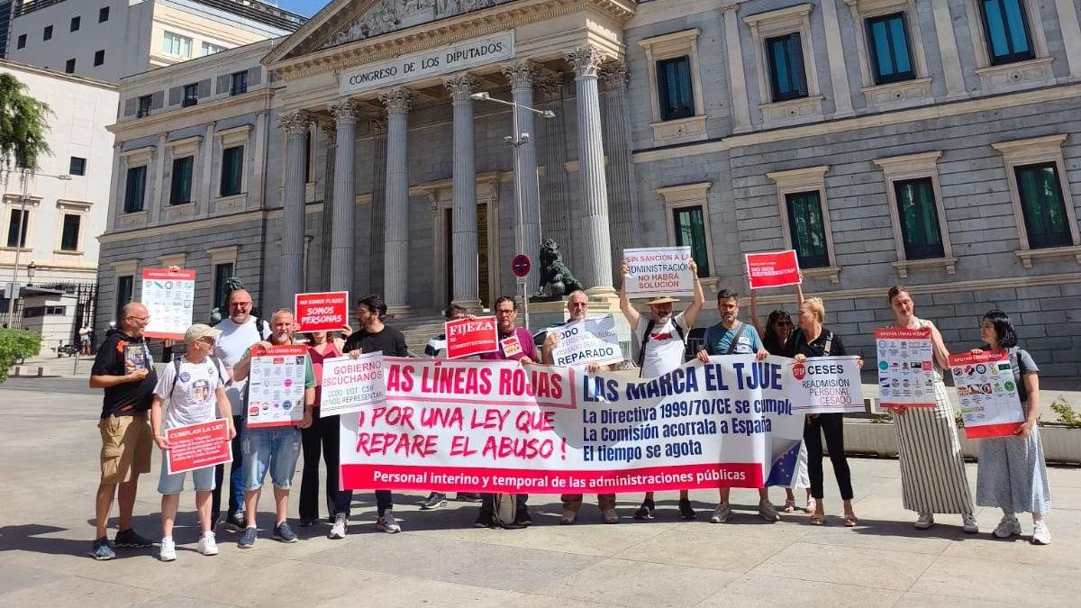 Manifestación de interinos públicos