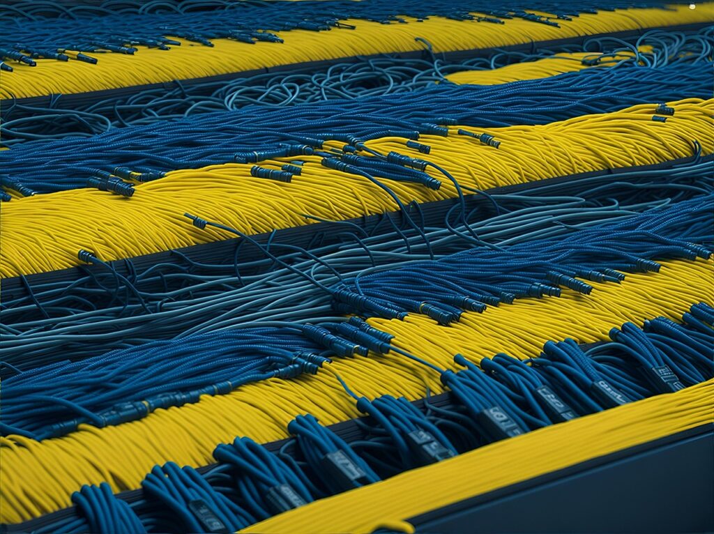 IMAGE: A huge array of computer cables 
