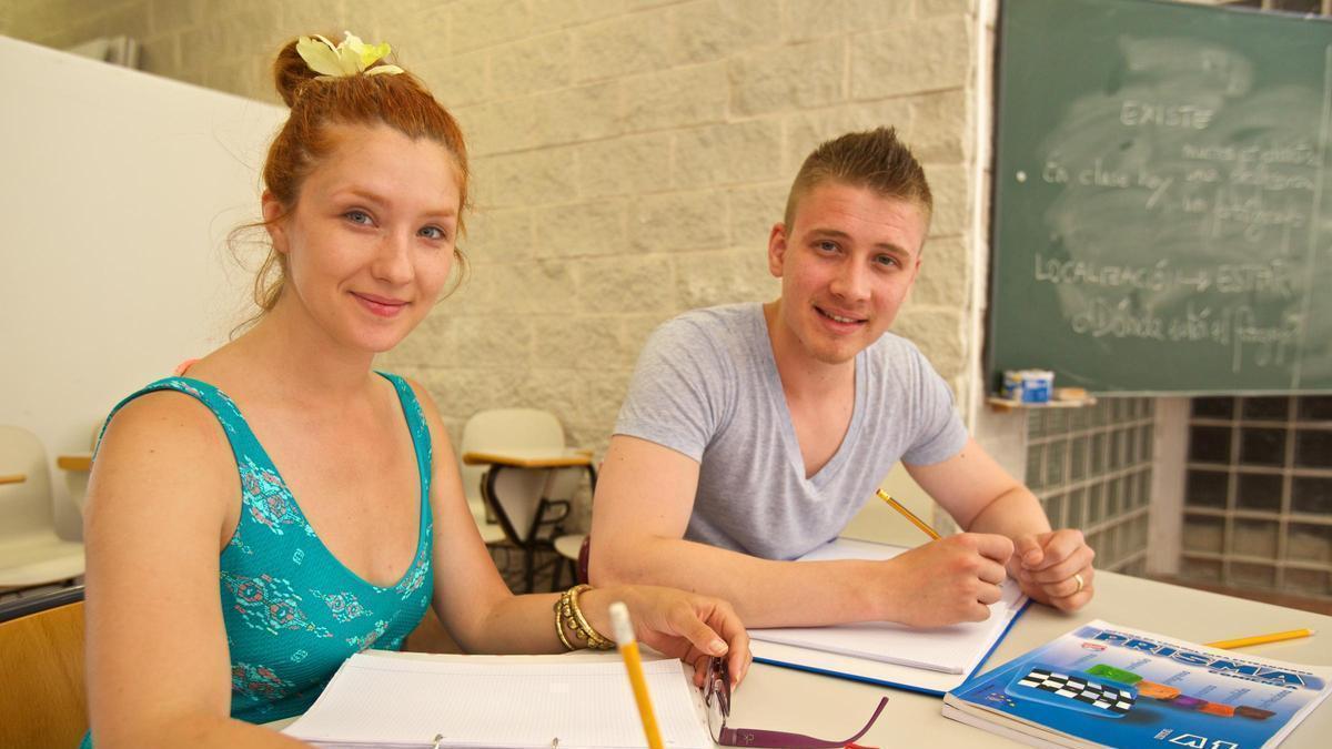 Estudiantes en aula internacional
